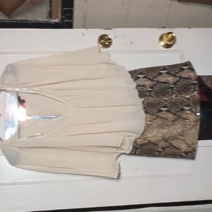Nice Rampage white/ snake print dress